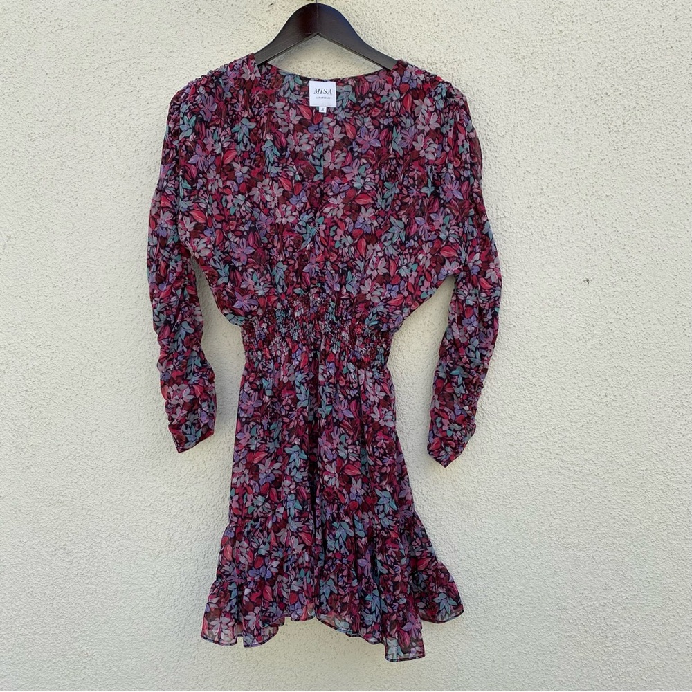 MISA - Floral Long Sleeve Dress